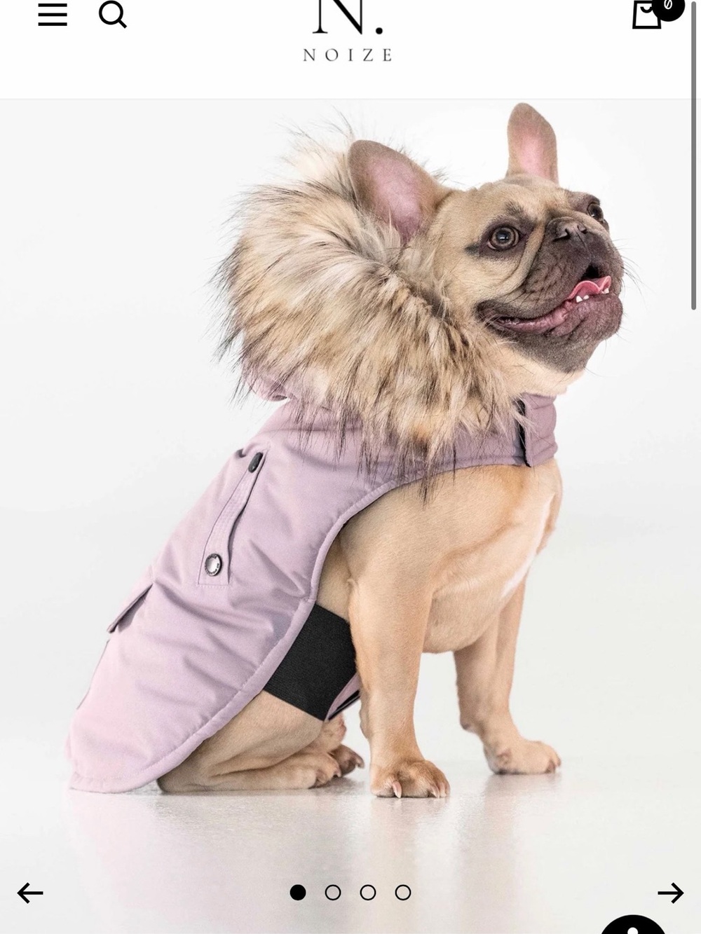 NOIZE Karter Dog Coat – S/M – Wisteria 🐶
